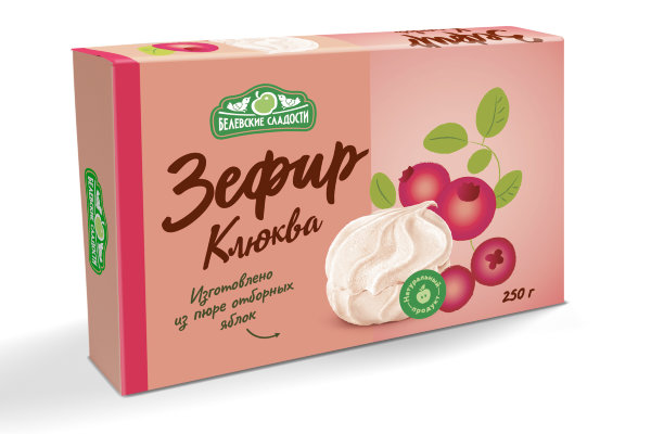 №2 Зефир белевский "Клюква" 250г в Снежинске