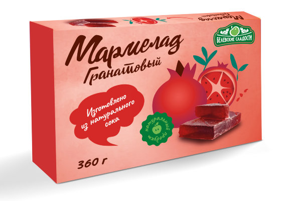 №2 Мармелад  "Гранатовый" белевский 360г  в Снежинске
