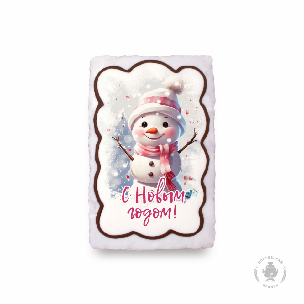  Пряник 130г новогодний Снеговик, (коробка 25шт) в Снежинске