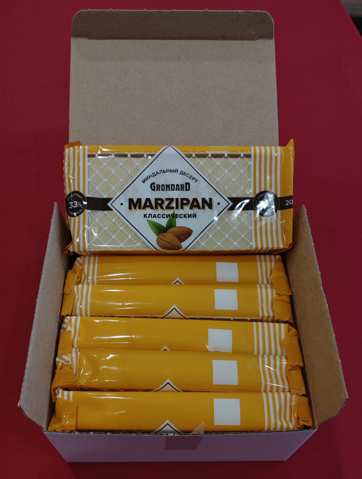  TM Grondard      (11133) Марципан 33%, (блок 6 шт по 200г)             в Снежинске
