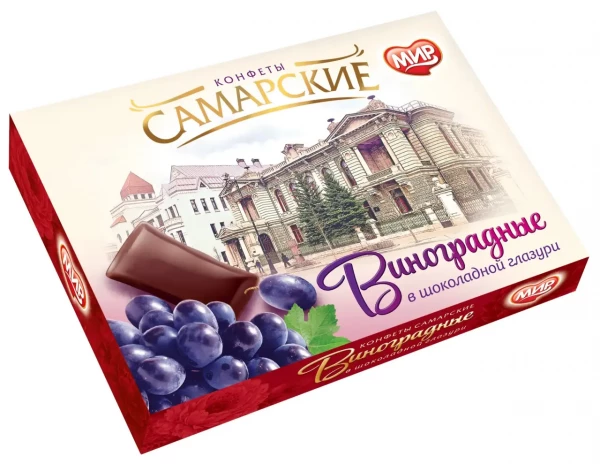 №2 КФ МИР Виноградные в шоколадной глазури 160г  в Снежинске