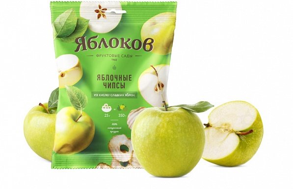 №2 Яблочные чипсы из кисло-сладких яблок 25г в Снежинске